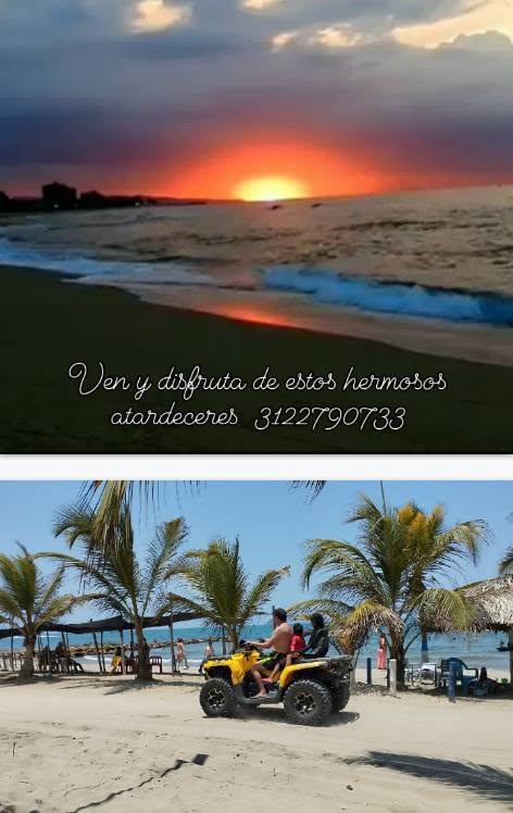 Atardecer en la playa y paseo en cuatrimoto